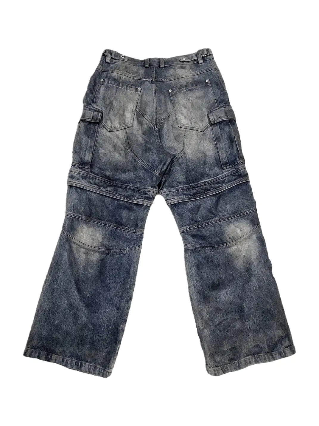 WoosterArchive | Pintuck Aged Cargo Loose Fit Jeans