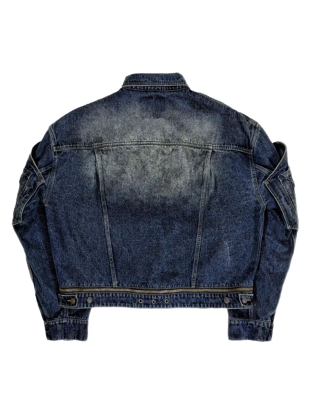 WoosterArchive | Washed Heavyweight Demin Jacket With Revomable Arm Patches