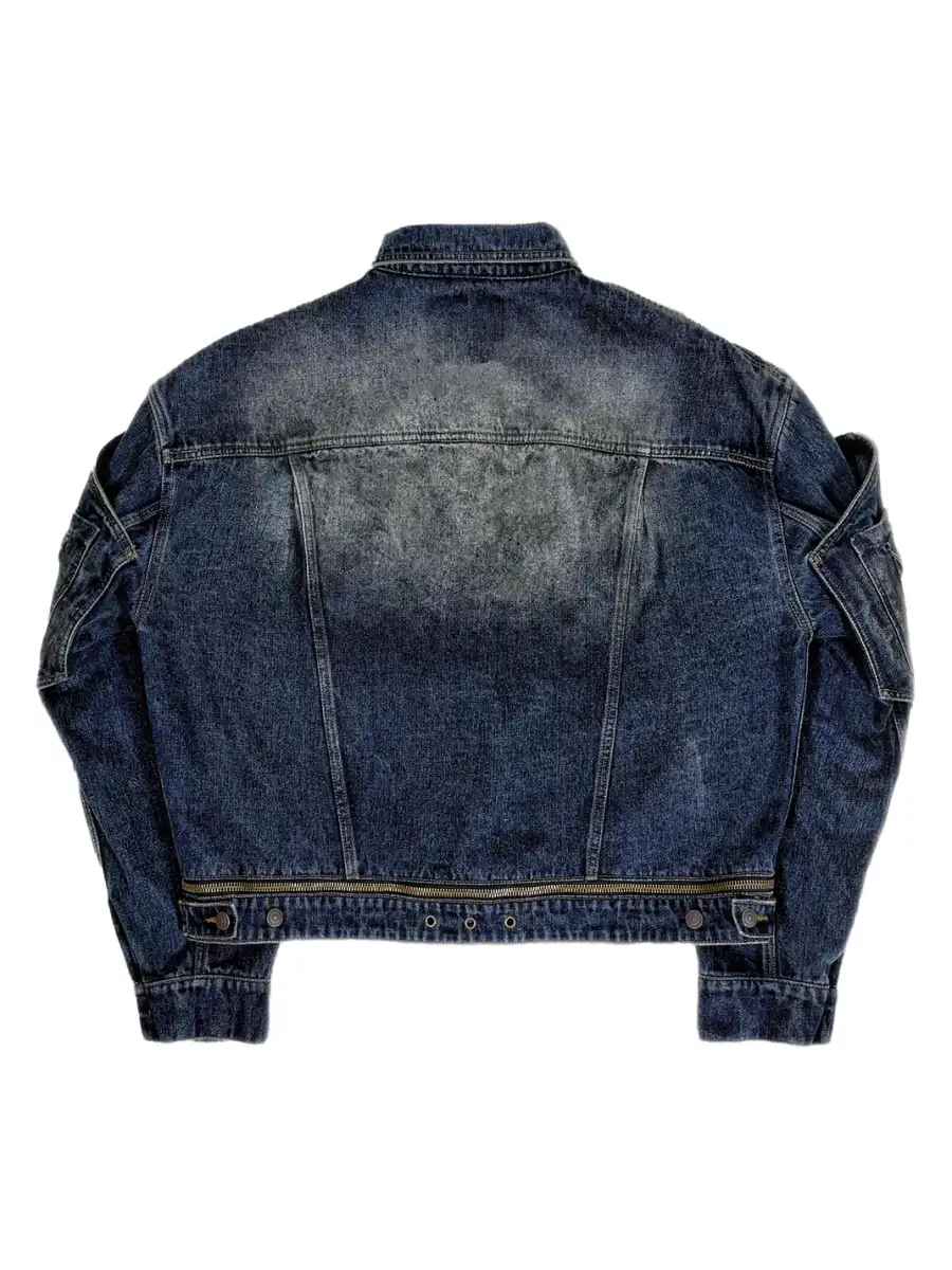 WoosterArchive | Washed Heavyweight Demin Jacket With Revomable Arm Patches - 2