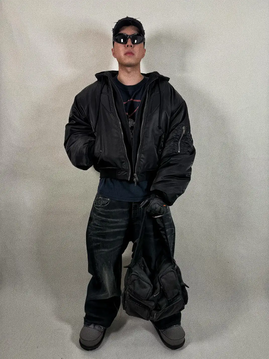 WoosterArchive | Double Layered Nylon Bomber Jacket