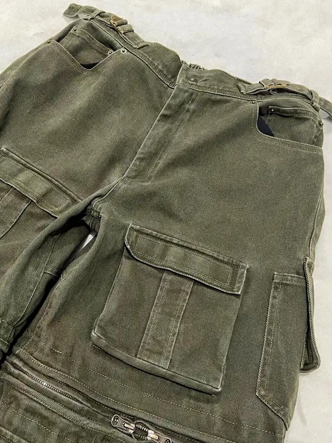 WoosterArchive | Millitary Green Cargo Pants With Removable Legs