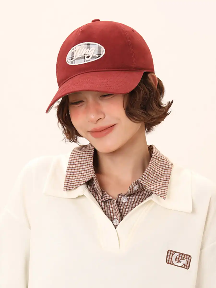 IIING | PlaidPop Curved Brim Baseball Cap - 3