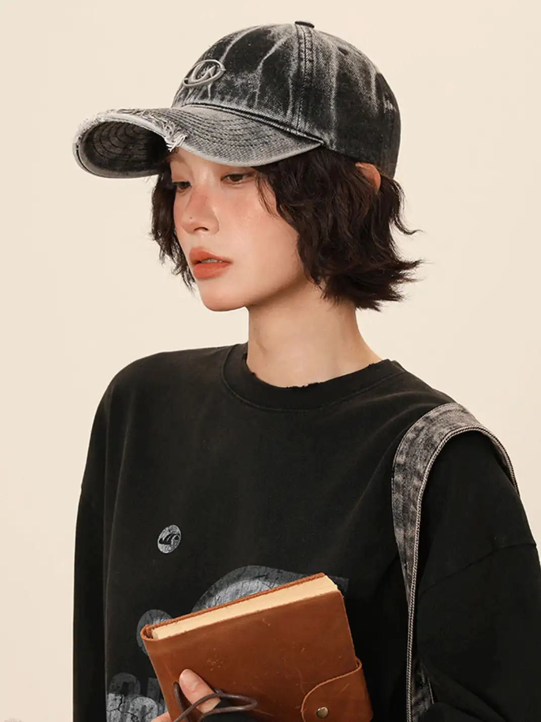 IIING | Curved Brim Washed Denim Baseball Cap