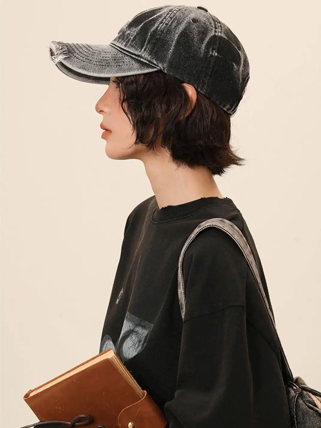 IIING | Curved Brim Washed Denim Baseball Cap