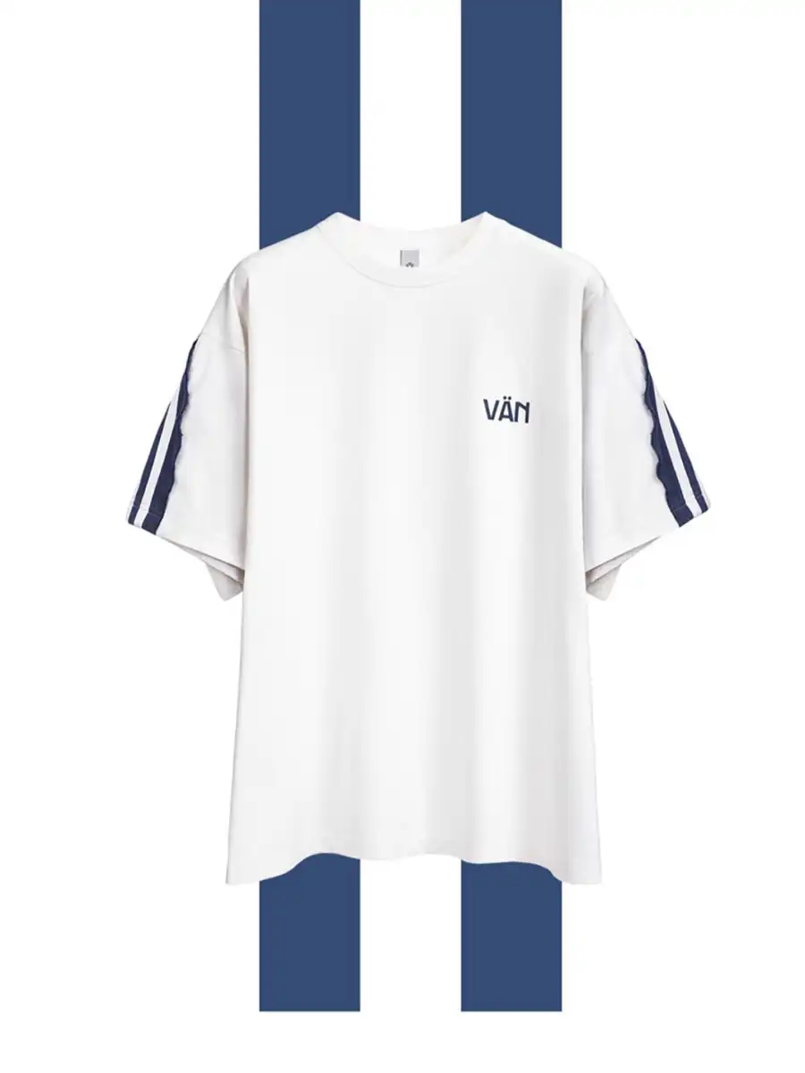 Vanguardia | “VAN" Sports Stripe Cotton T-Shirt - 2