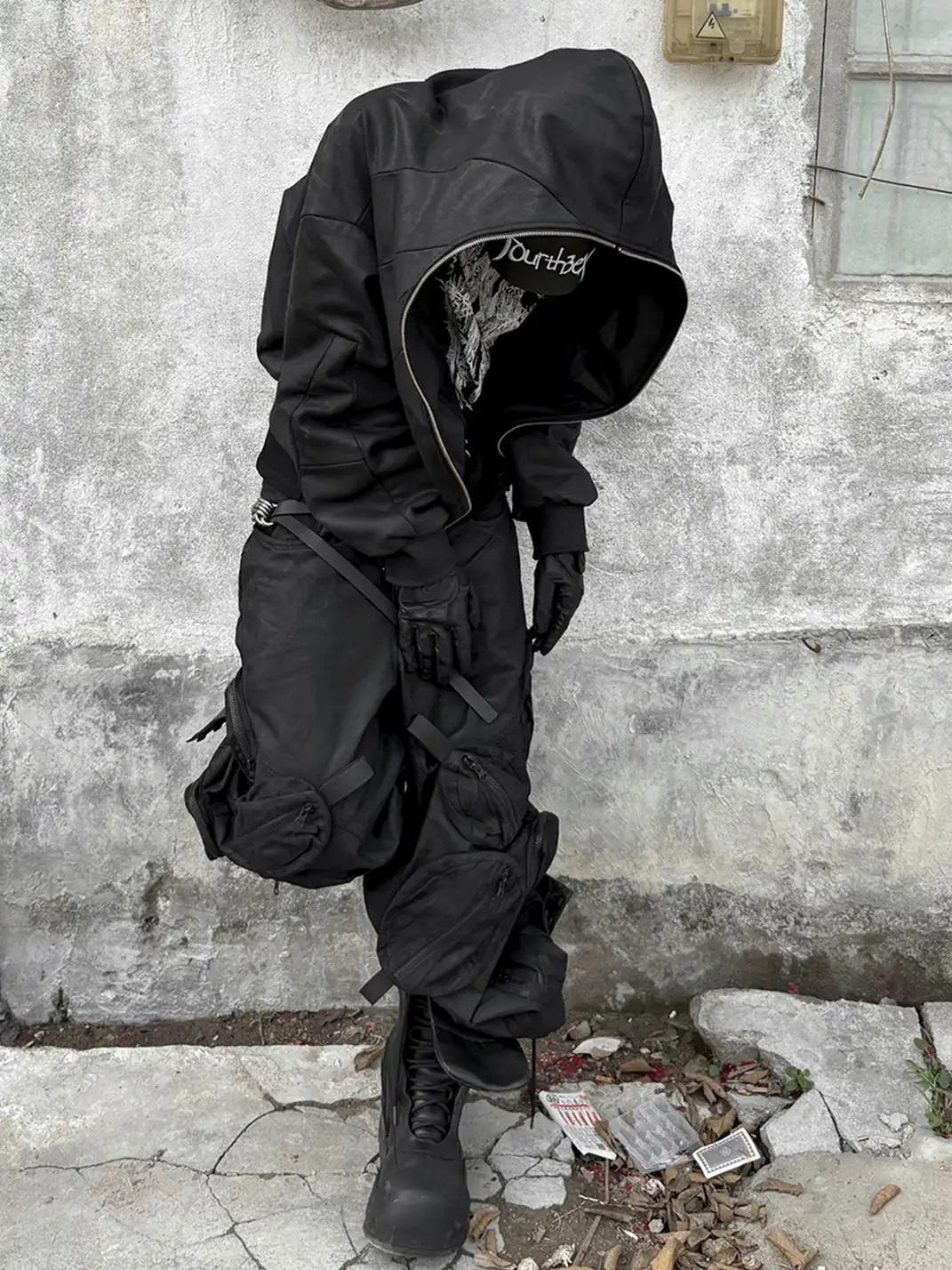 Vanguardia | Dark Pioneer Waxed Loose Utility Pants