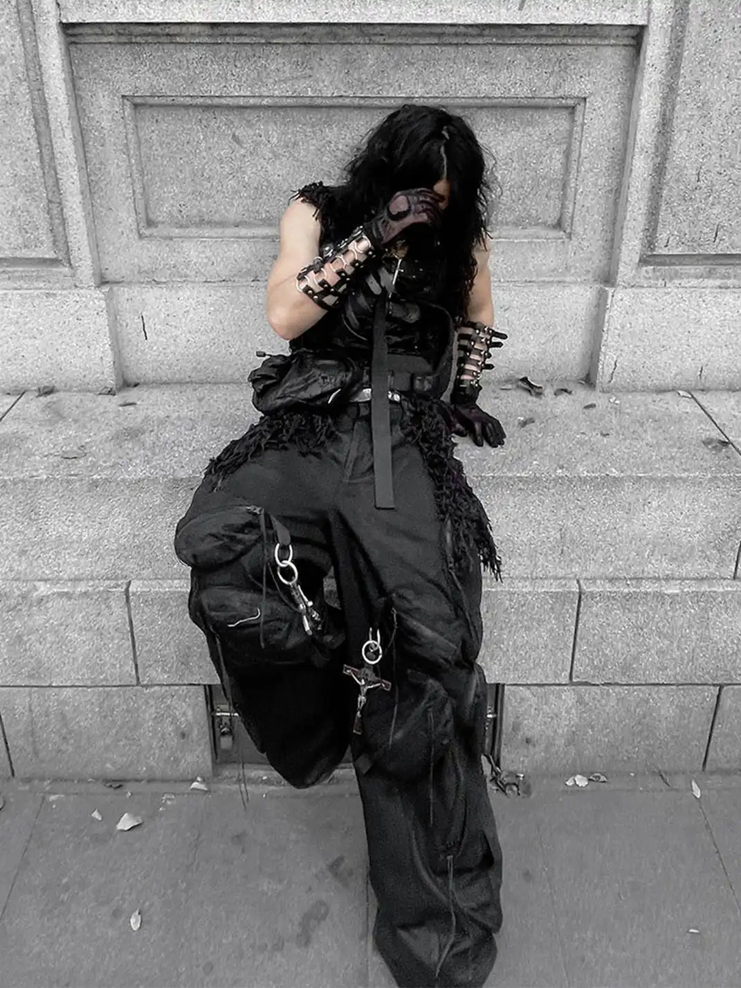 Vanguardia | Dark Pioneer Waxed Loose Utility Pants