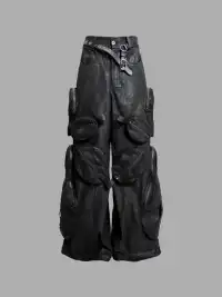 Vanguardia | Dark Pioneer Waxed Loose Utility Pants
