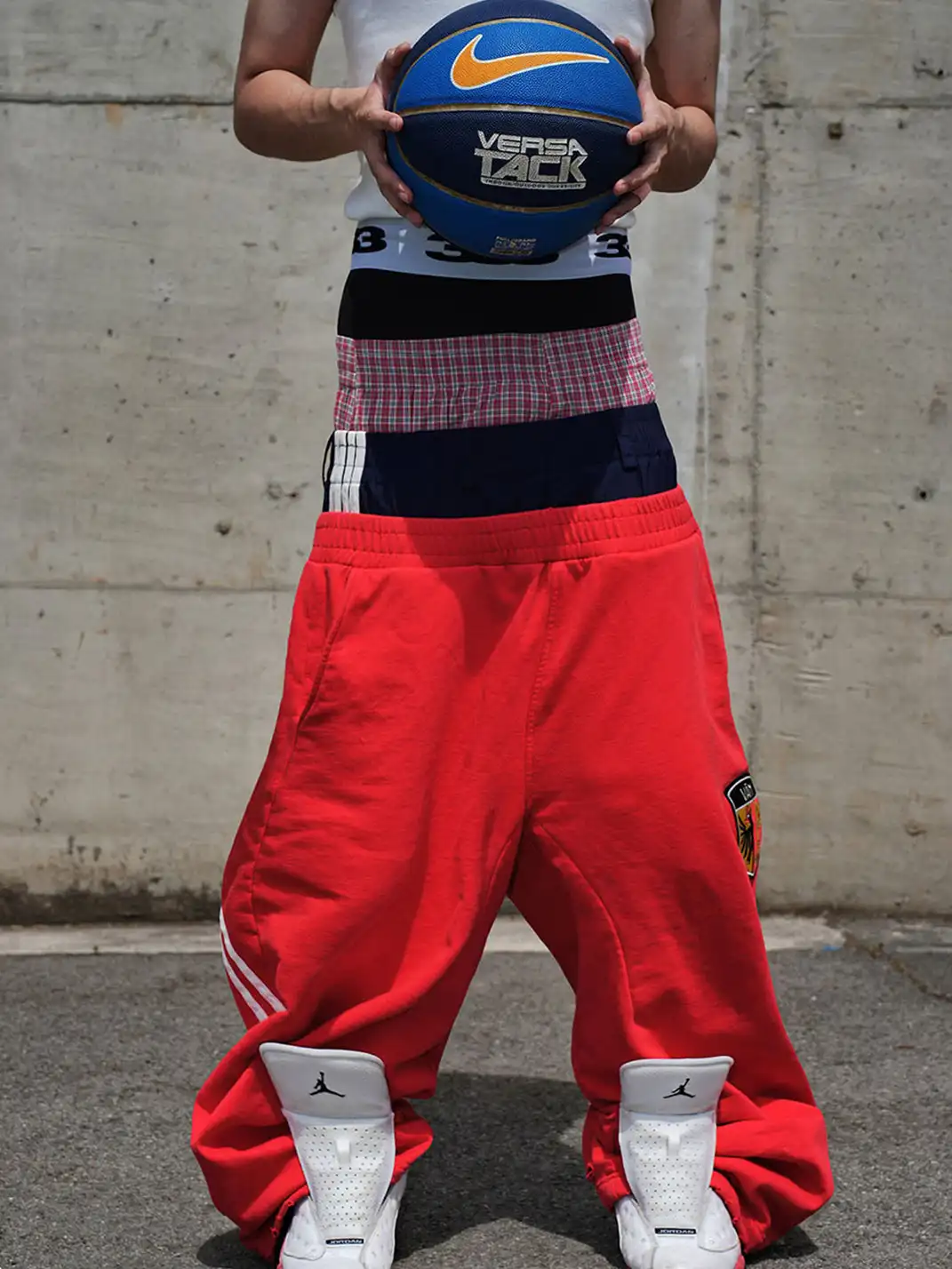 Vanguardia | Triple Waistline Paneling Sagging Cotton Sweatpants