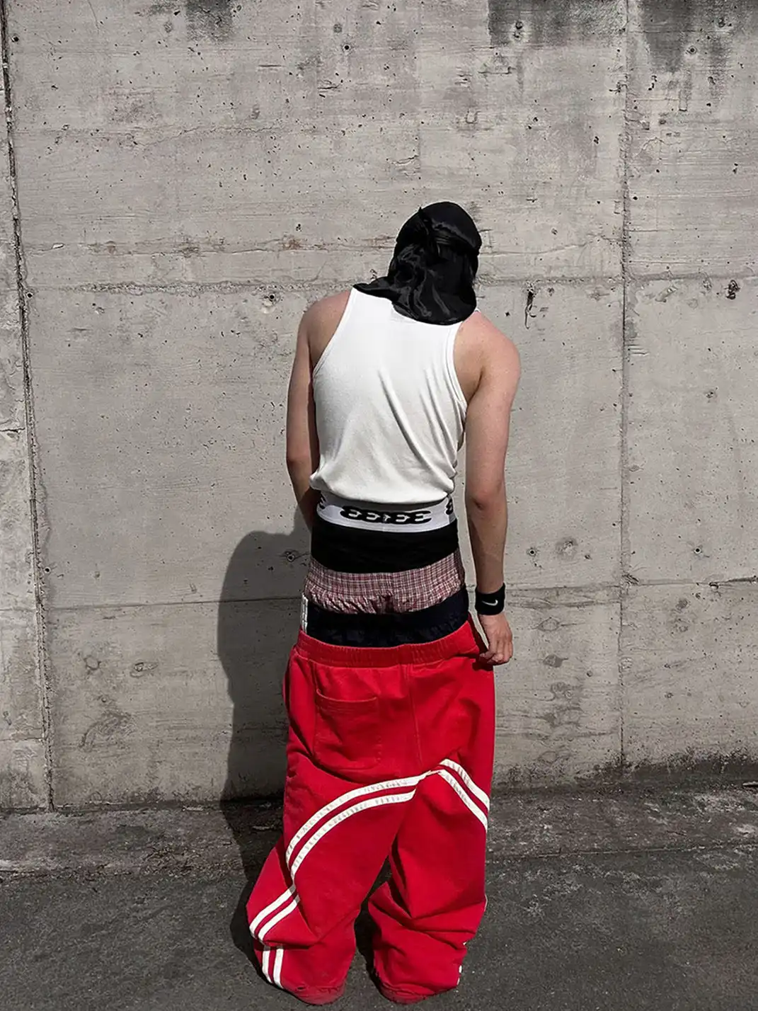 Vanguardia | Triple Waistline Paneling Sagging Cotton Sweatpants