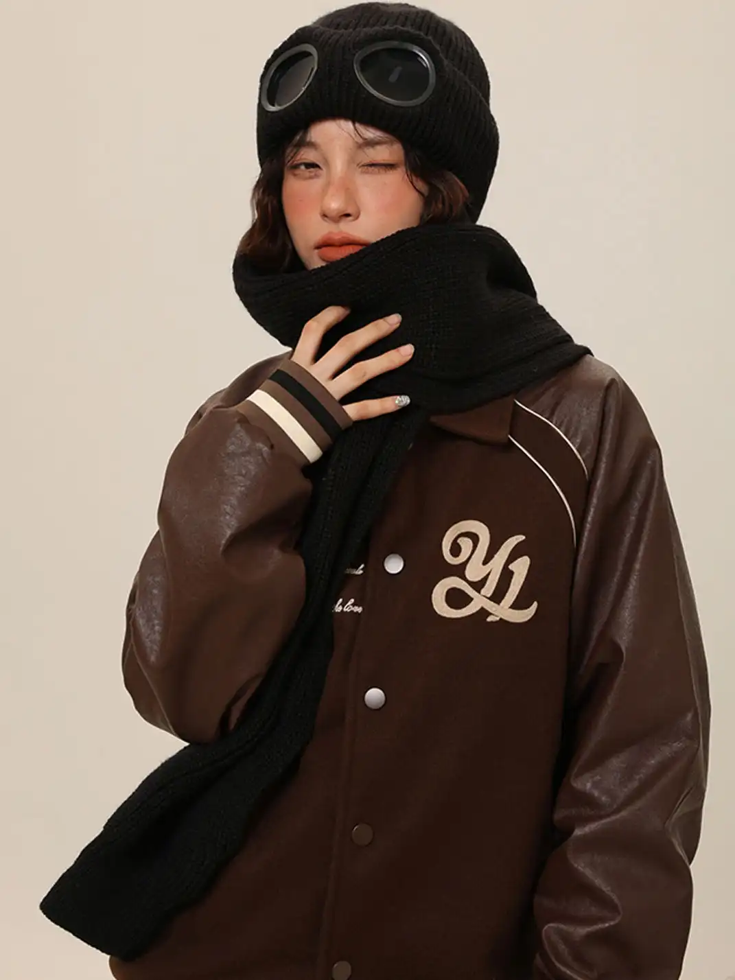 IIING | Flight Sunglasses Knit Scarf Beanie