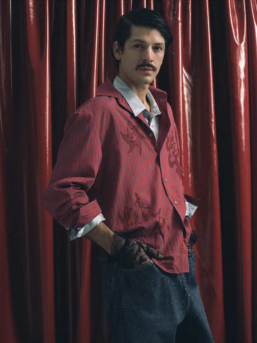 TREclub | Retro Fire Red Stripe Shirt - 3