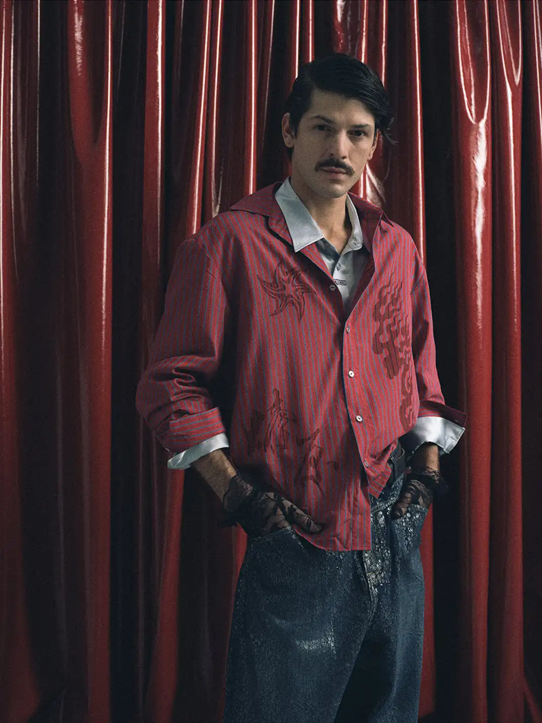 TREclub | Retro Fire Red Stripe Shirt