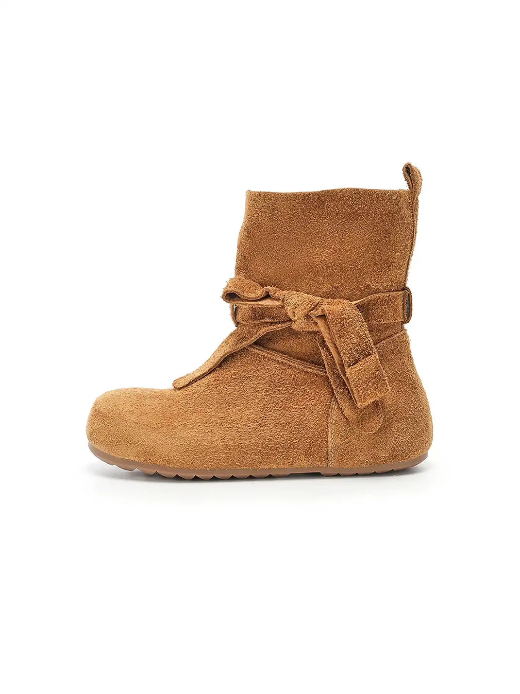 EBLAN | Maillard Velvet Bowtie Ankle Boots