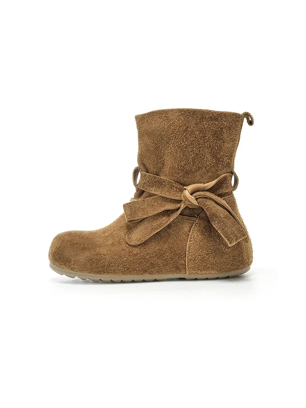 EBLAN | Maillard Velvet Bowtie Ankle Boots