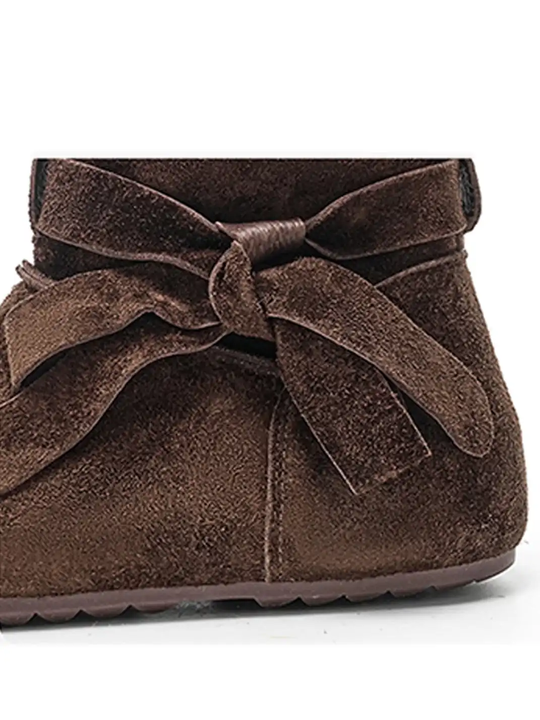 EBLAN | Maillard Velvet Bowtie Ankle Boots