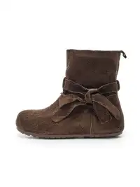 EBLAN | Maillard Velvet Bowtie Ankle Boots