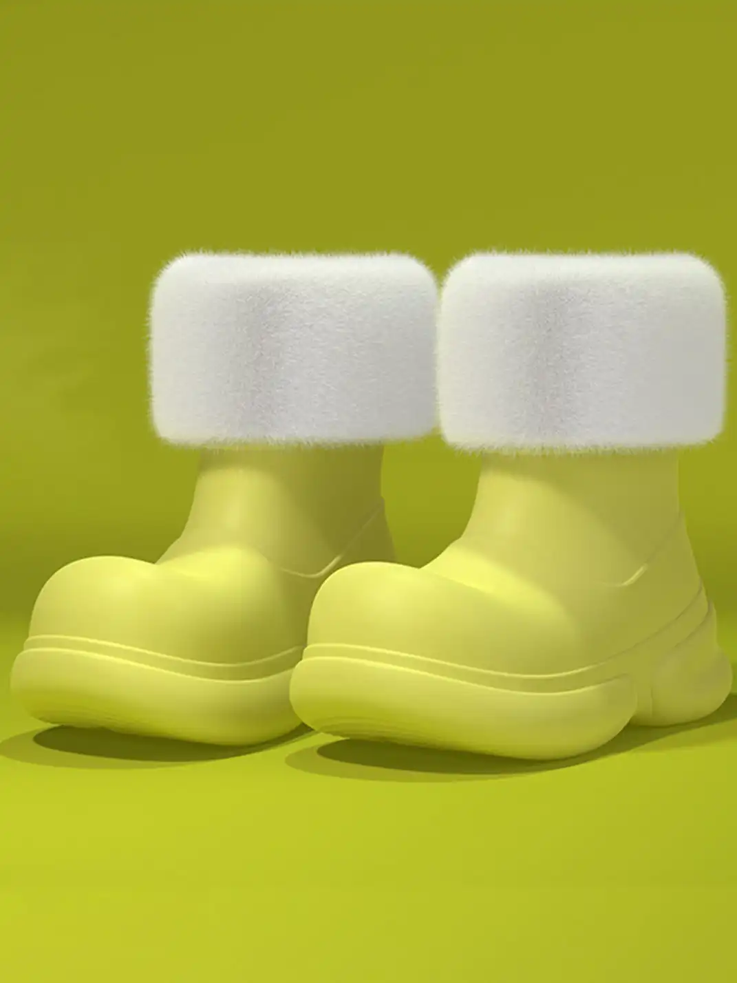 Yassia | EVA Cushion Waterproof Clown Rain Boots With Revomable Fleece