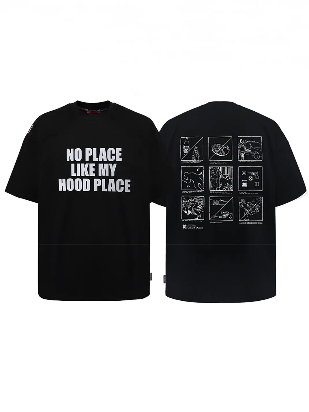 ACUSA | "NO PLACE LIKE MY HOOD PLACE" Oversized Cotton Tee