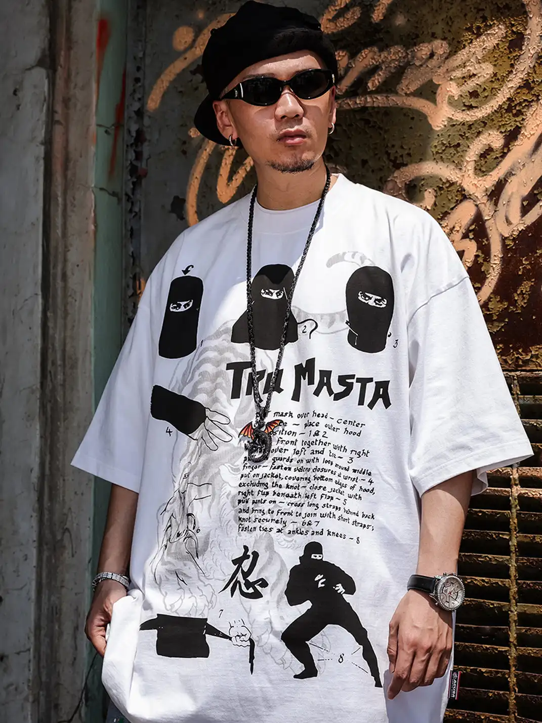 ACUSA | "TRU NINJA MASTA" Oversized Cotton Tee