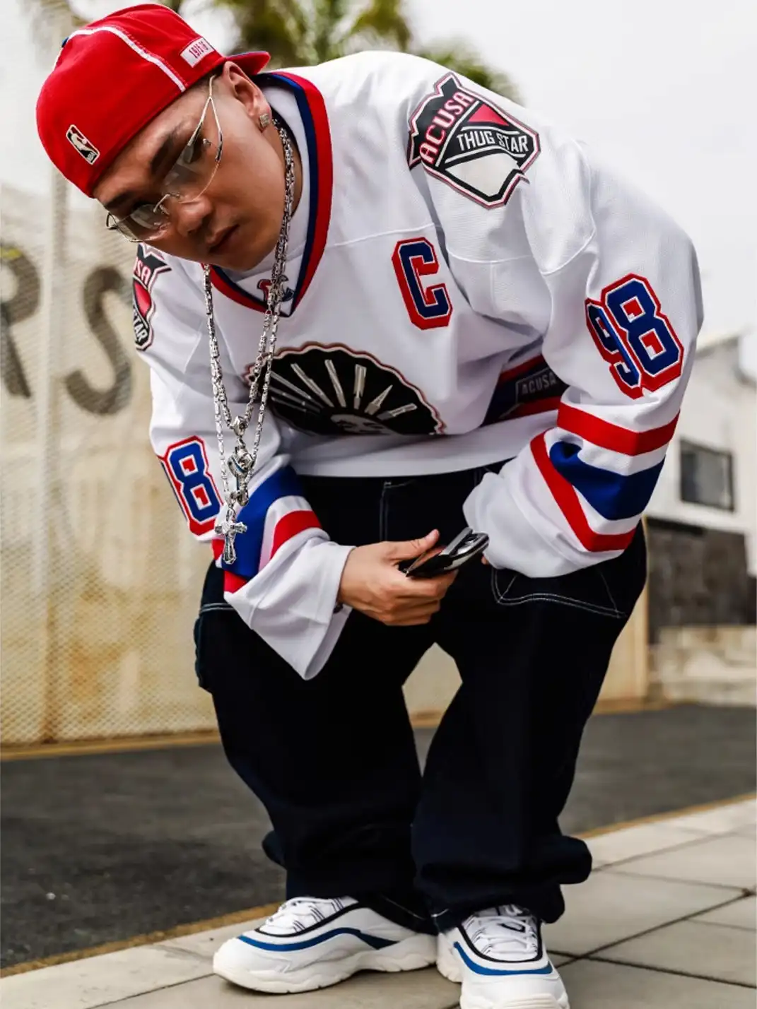 ACUSA | "AFRO" Rangers Colorway Oversized Hockey Jersey