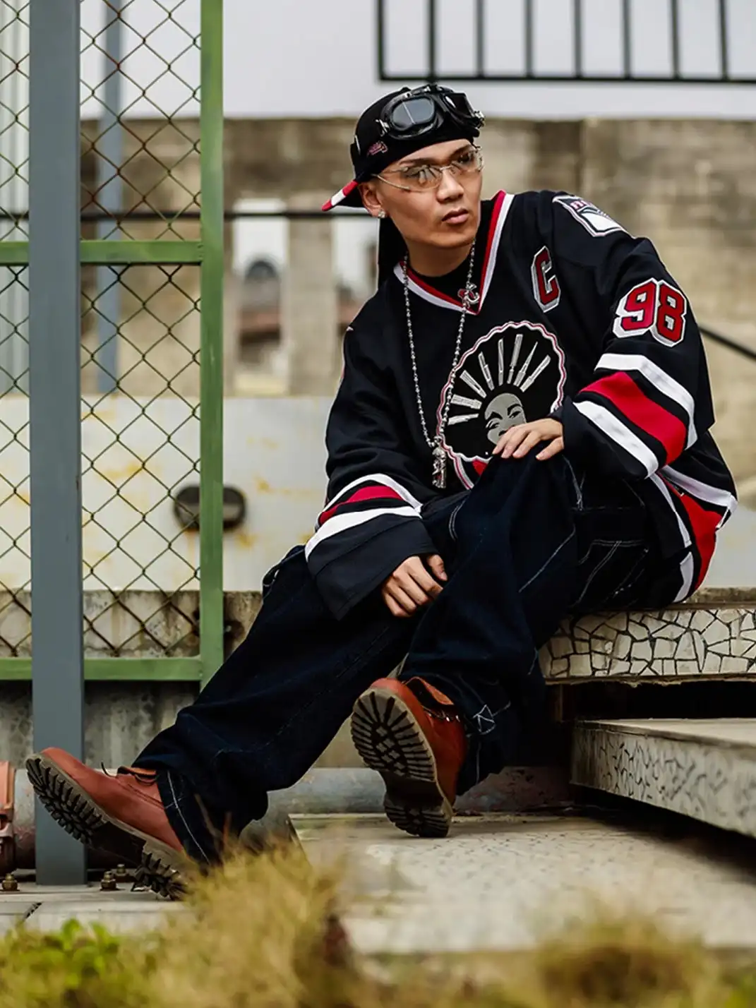 ACUSA | "AFRO" Rangers Colorway Oversized Hockey Jersey