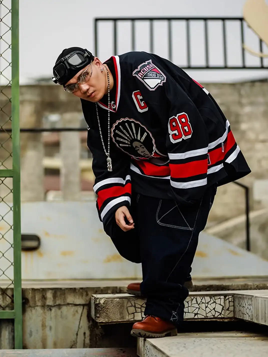 ACUSA | "AFRO" Rangers Colorway Oversized Hockey Jersey