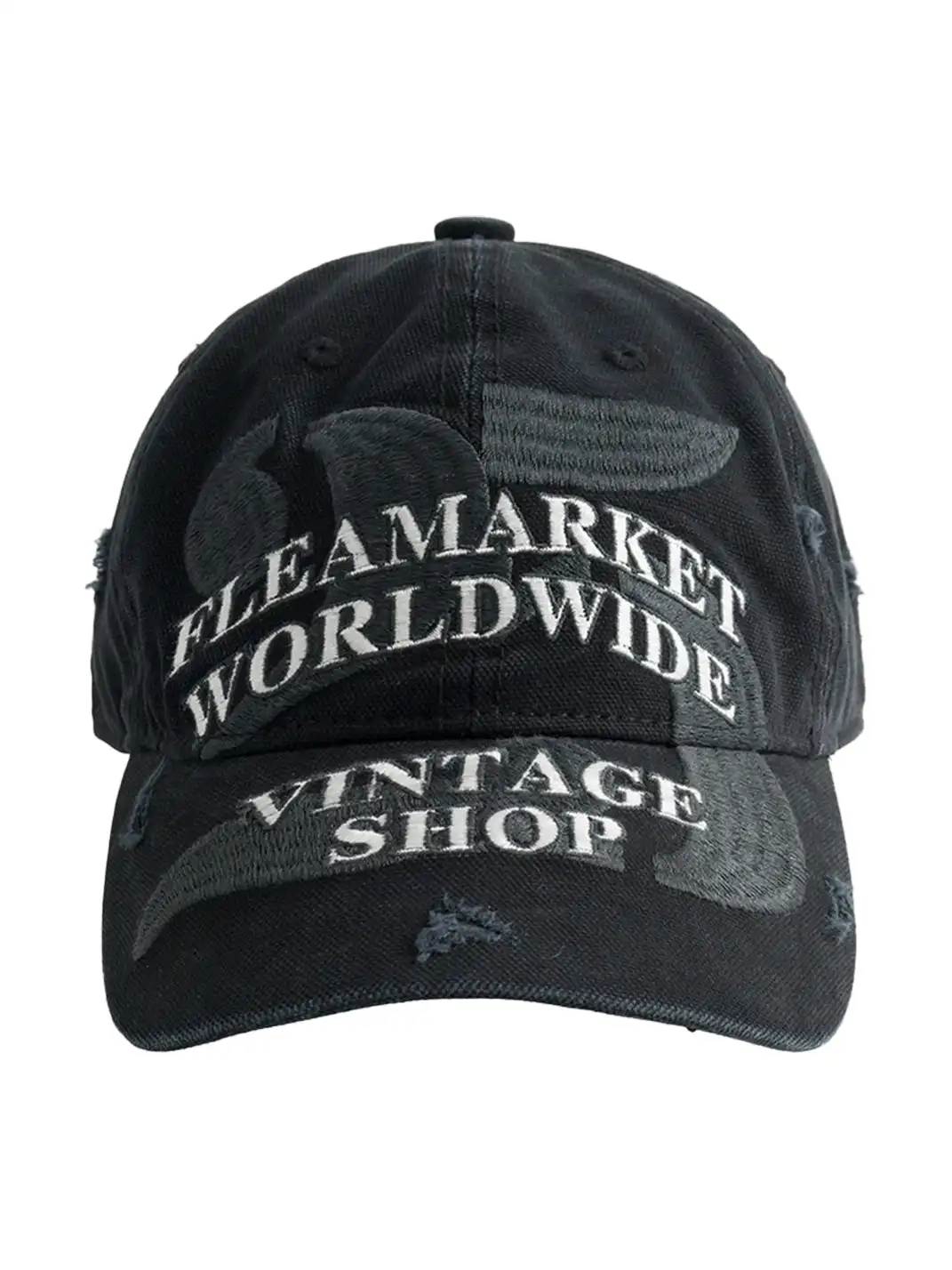 FLEAMARKET | "Worldwide" 25 Washed Curve Brim Baseball Cap