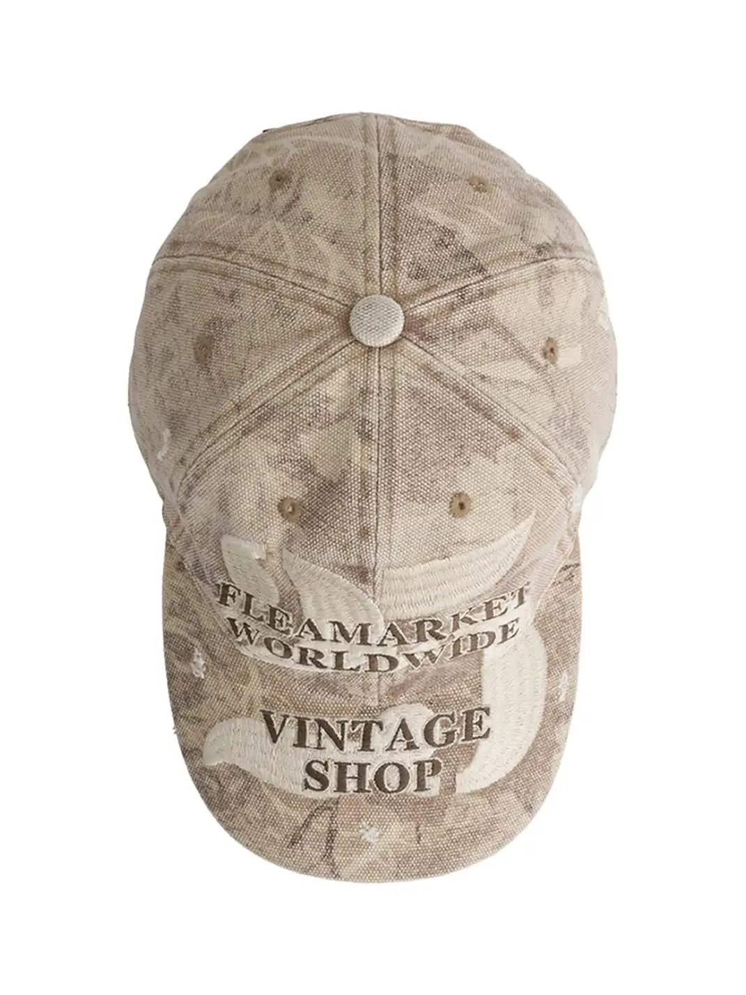 FLEAMARKET | "Worldwide" 25 Washed Curve Brim Baseball Cap