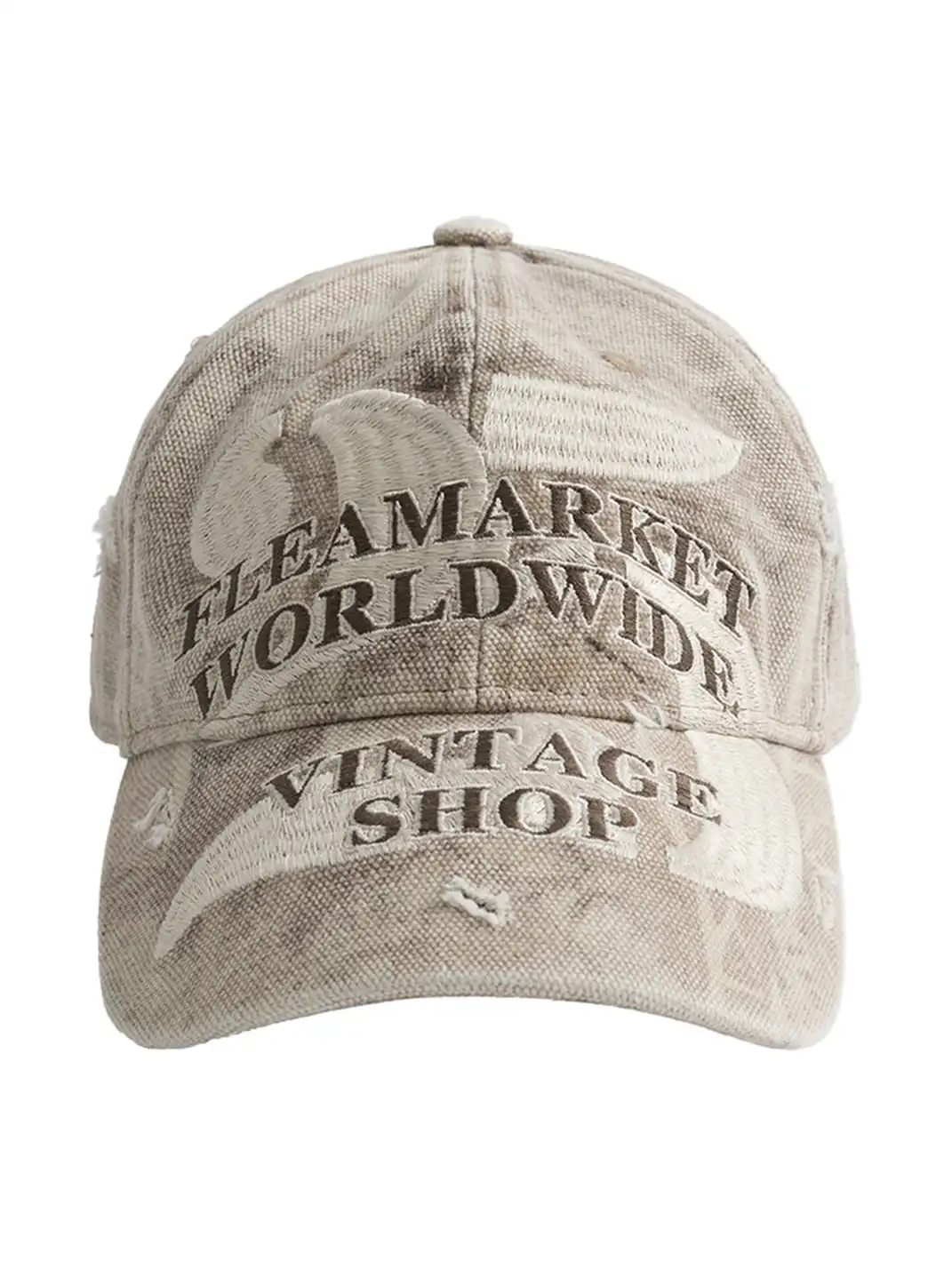 FLEAMARKET | "Worldwide" 25 Washed Curve Brim Baseball Cap