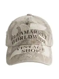 FLEAMARKET | "Worldwide" 25 Washed Curve Brim Baseball Cap