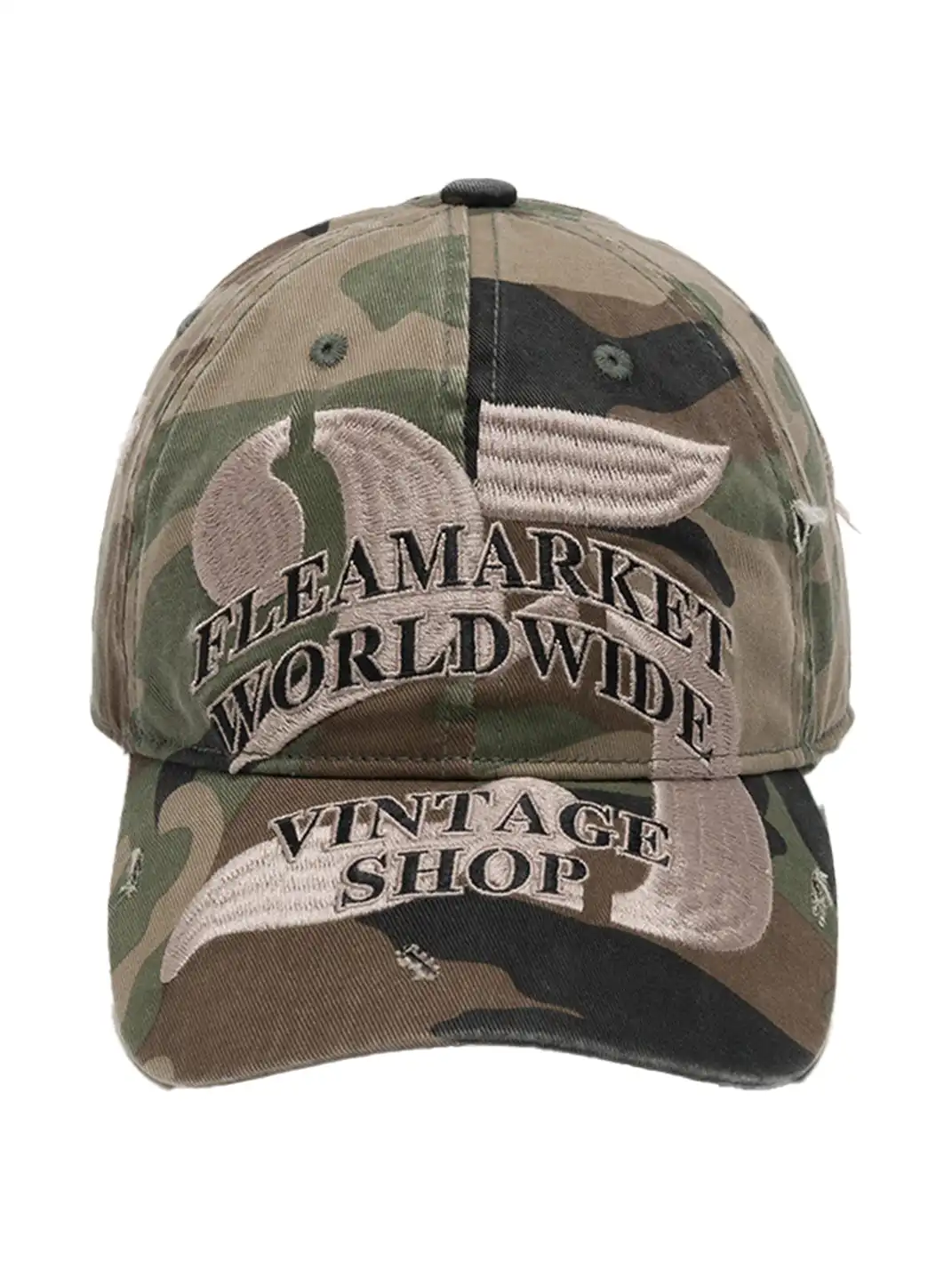 FLEAMARKET | "Worldwide" 25 Washed Curve Brim Baseball Cap