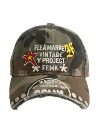 FLEAMARKET | "V Project" Stitchwork Curve Brim Baseball Cap