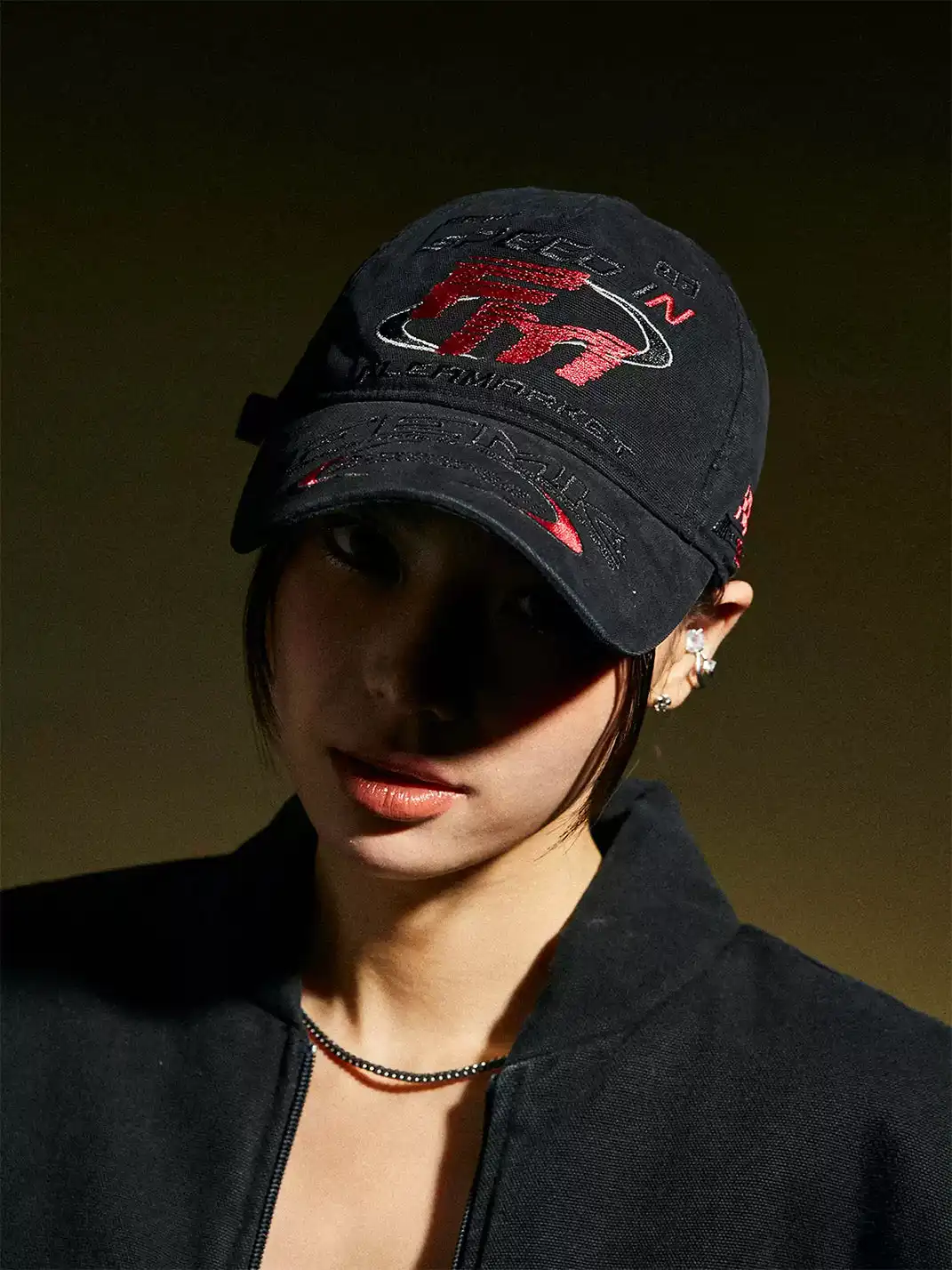 FLEAMARKET | "Speed In FM" Stitchwork Racing Curve Brim Cap