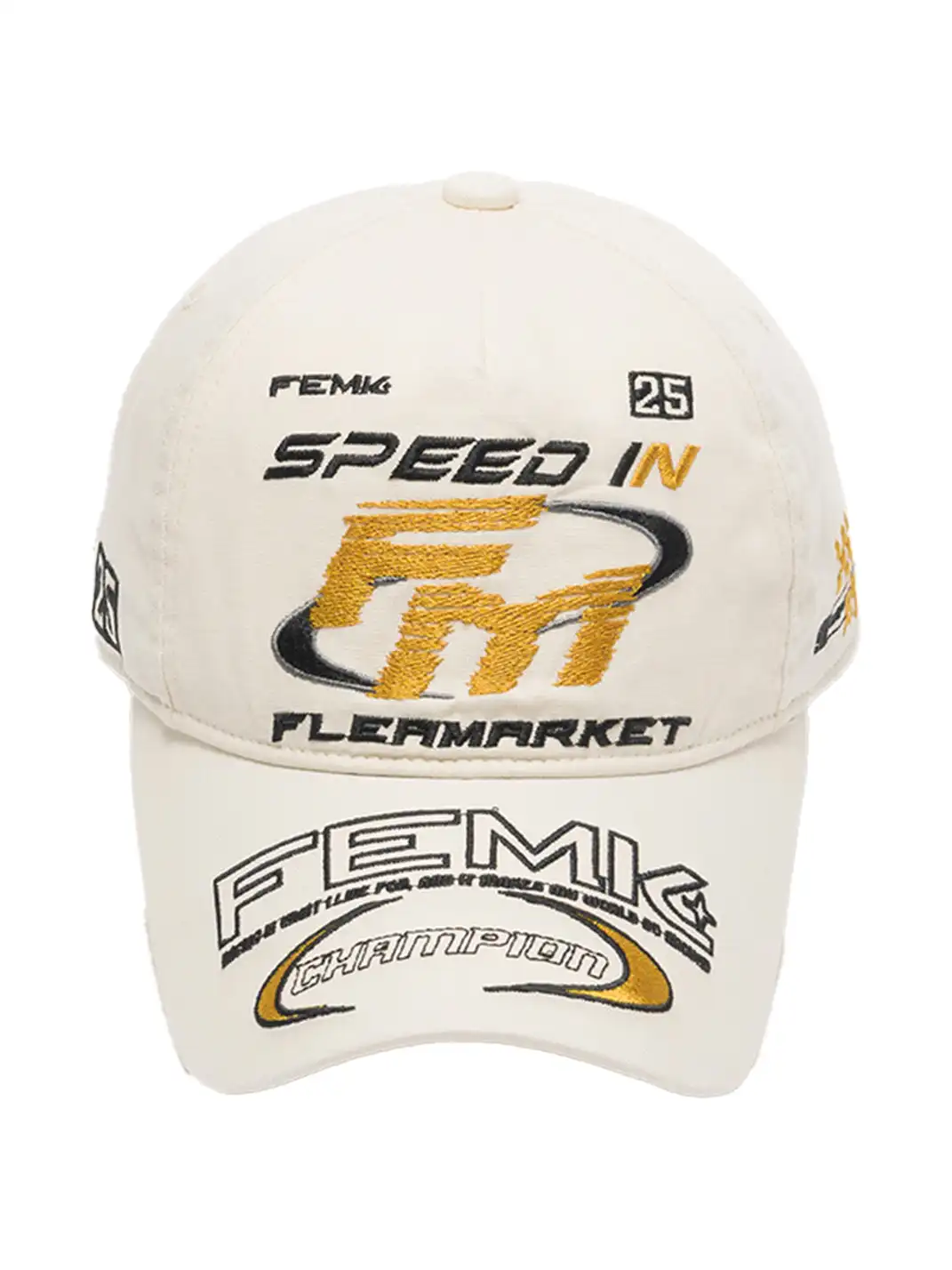 FLEAMARKET | "Speed In FM" Stitchwork Racing Curve Brim Cap