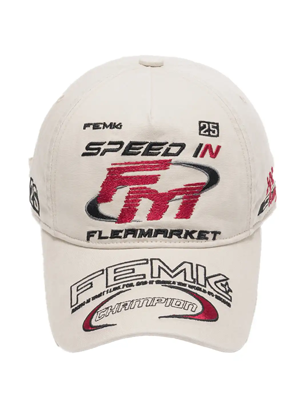 FLEAMARKET | "Speed In FM" Stitchwork Racing Curve Brim Cap