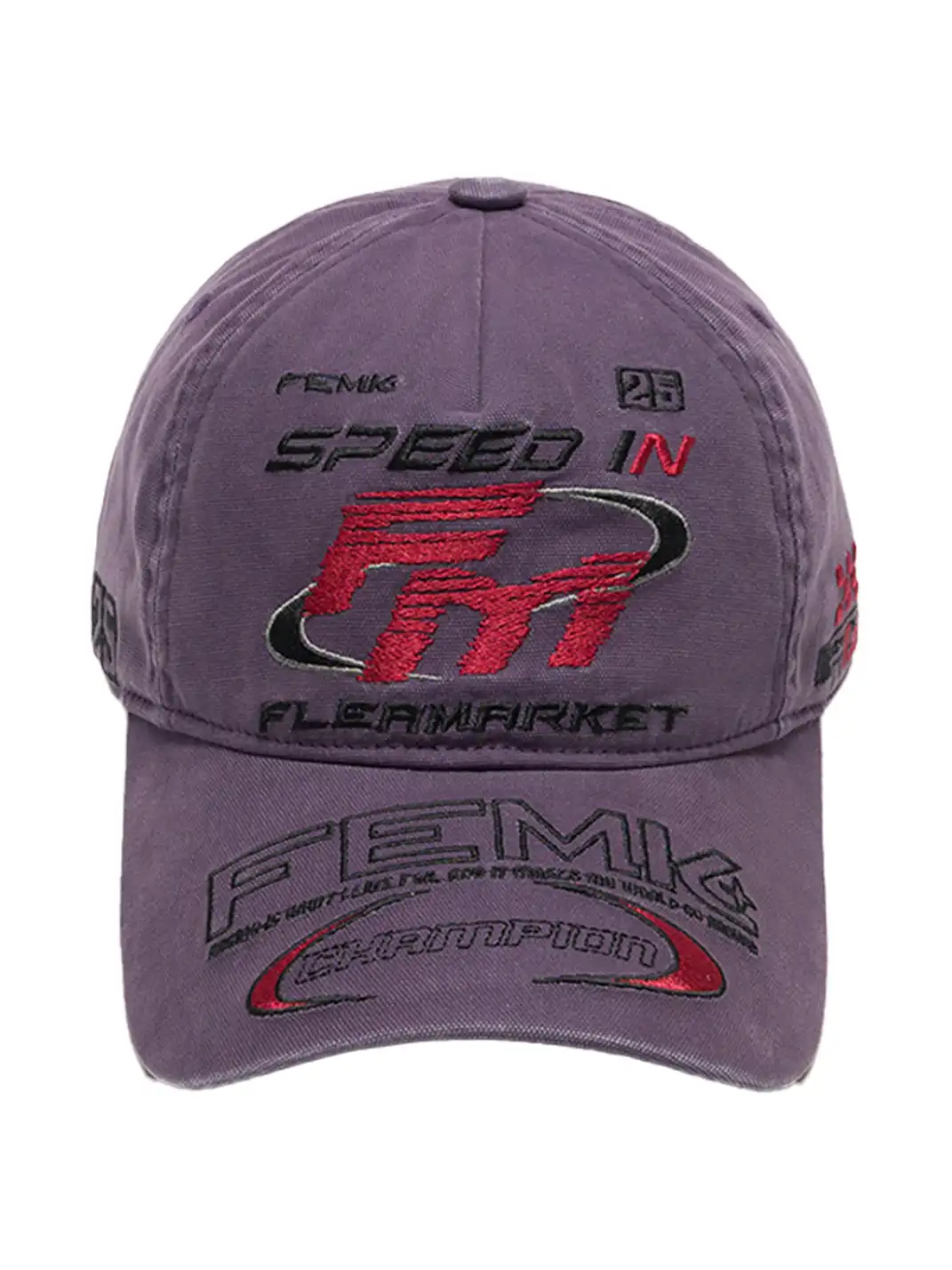 FLEAMARKET | "Speed In FM" Stitchwork Racing Curve Brim Cap