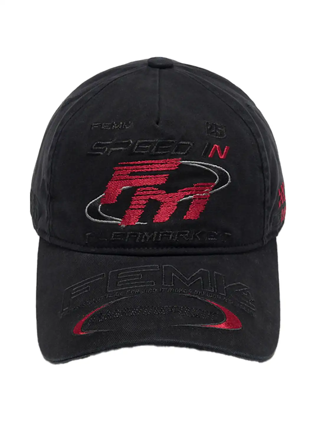 FLEAMARKET | "Speed In FM" Stitchwork Racing Curve Brim Cap