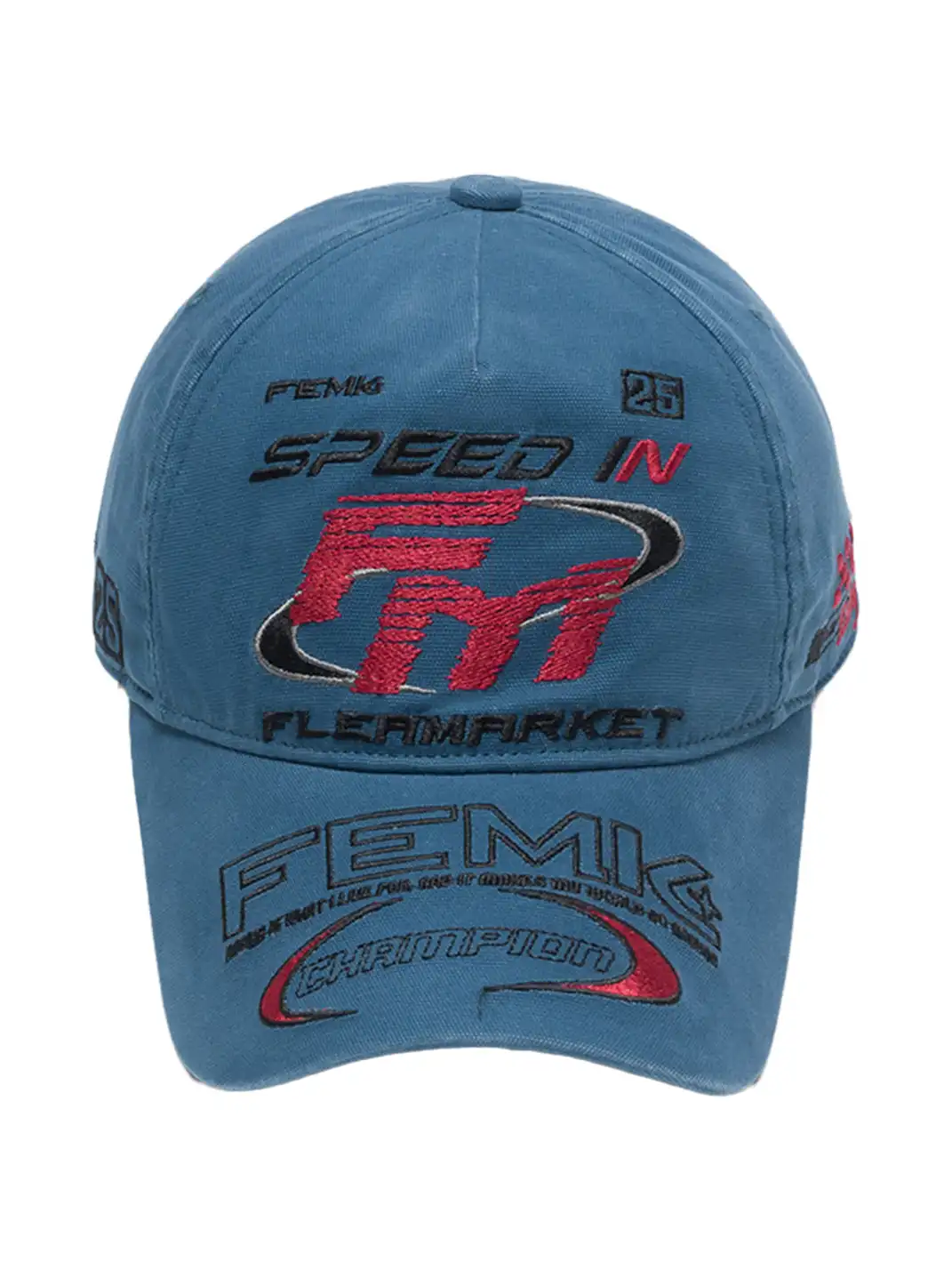 FLEAMARKET | "Speed In FM" Stitchwork Racing Curve Brim Cap