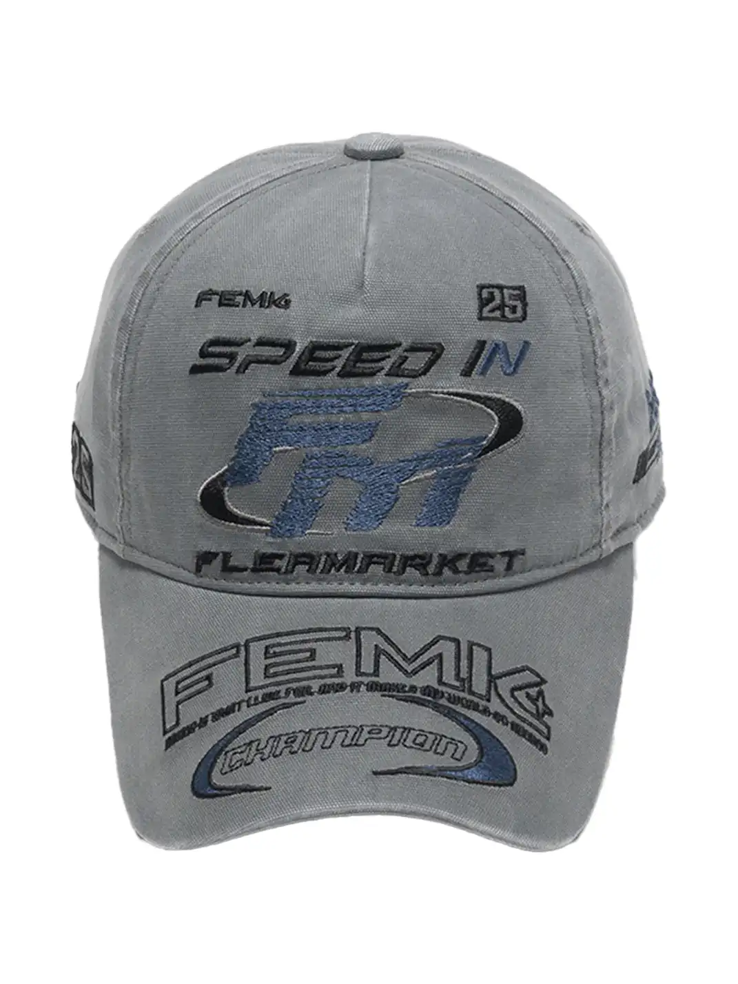 FLEAMARKET | "Speed In FM" Stitchwork Racing Curve Brim Cap