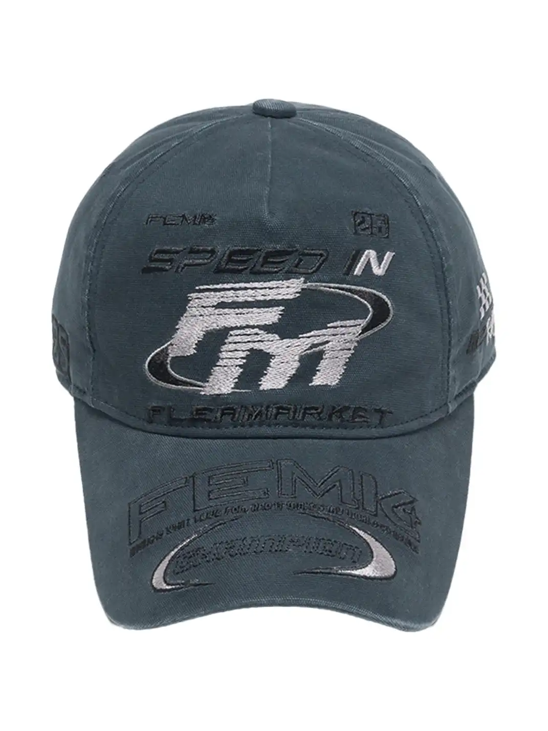 FLEAMARKET | "Speed In FM" Stitchwork Racing Curve Brim Cap