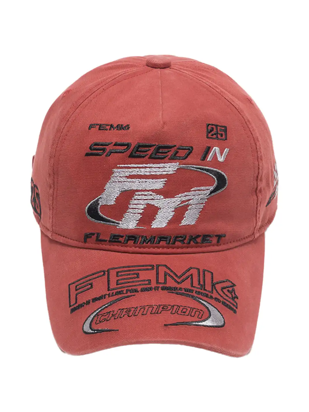 FLEAMARKET | "Speed In FM" Stitchwork Racing Curve Brim Cap