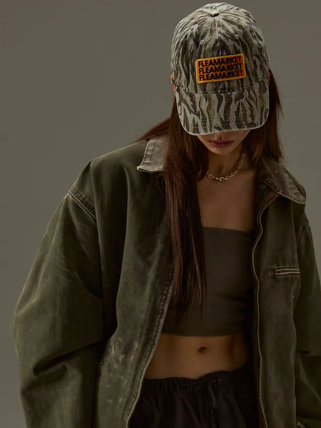 FLEAMARKET | Flame Camo Curve Brim Cap