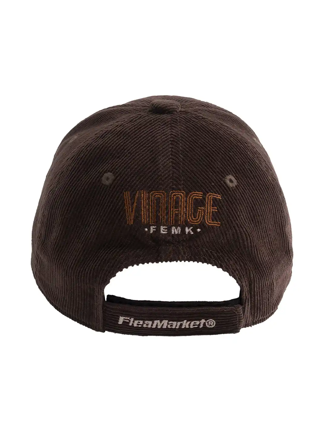 FLEAMARKET | "Don't Ask Me" Corduroy Curve Brim Hat-Brown