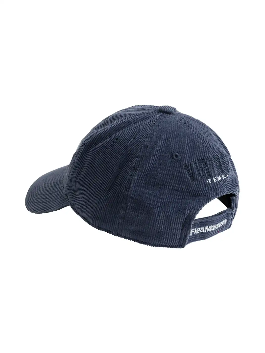 FLEAMARKET | "Don't Ask Me" Corduroy Curve Brim Hat-Navy