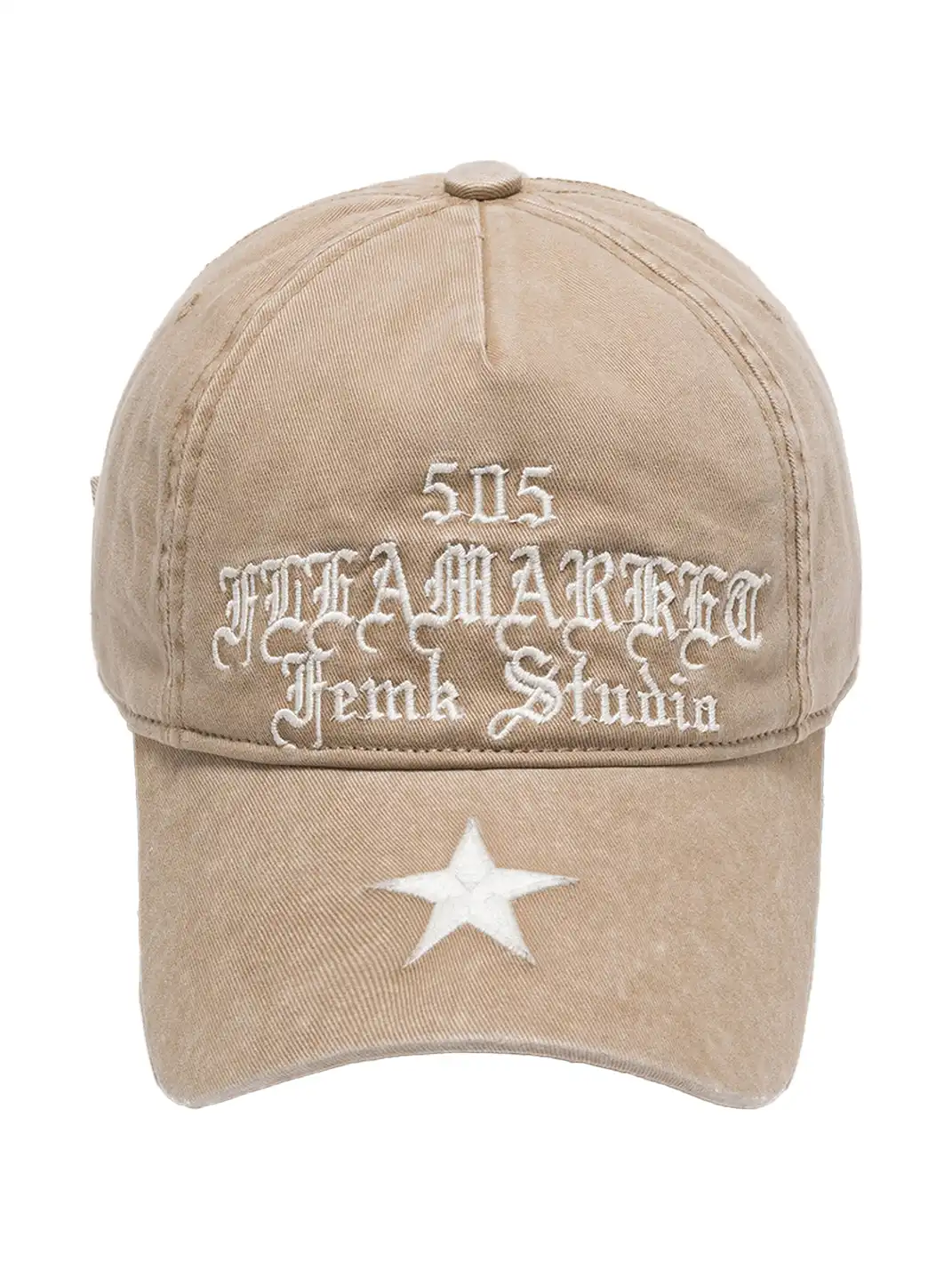 FLEAMARKET | 505 Gothic Curve Brim Cap-Khaki