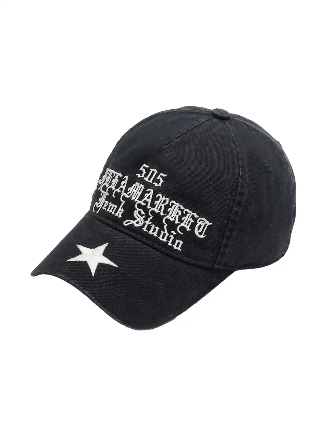 FLEAMARKET | 506 Gothic Curve Brim Cap-Black