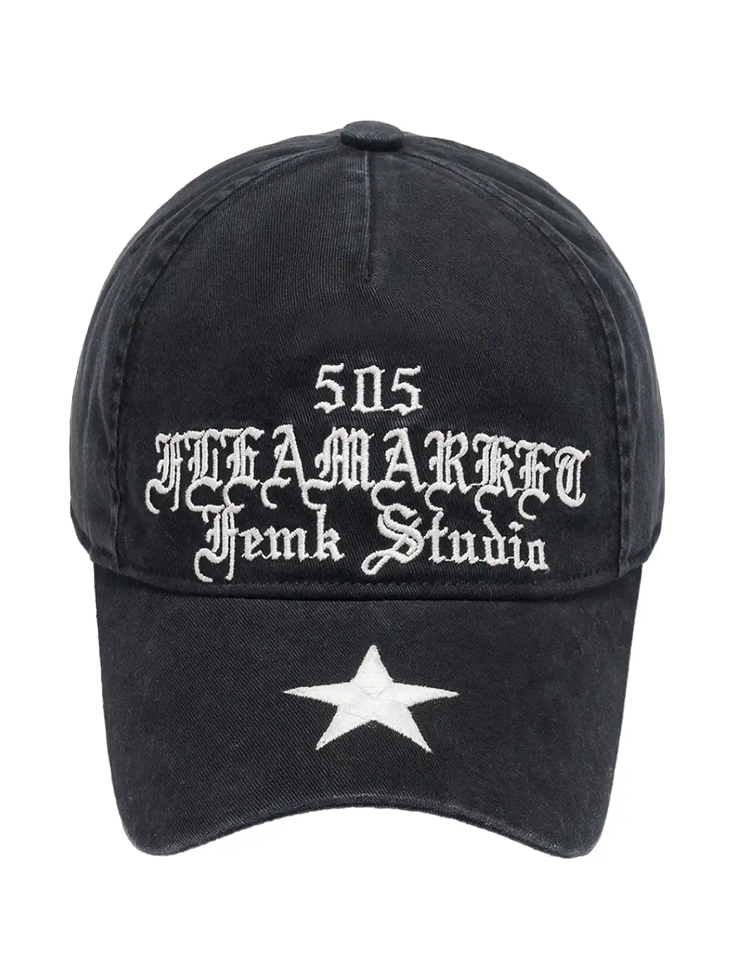 FLEAMARKET | 506 Gothic Curve Brim Cap-Black