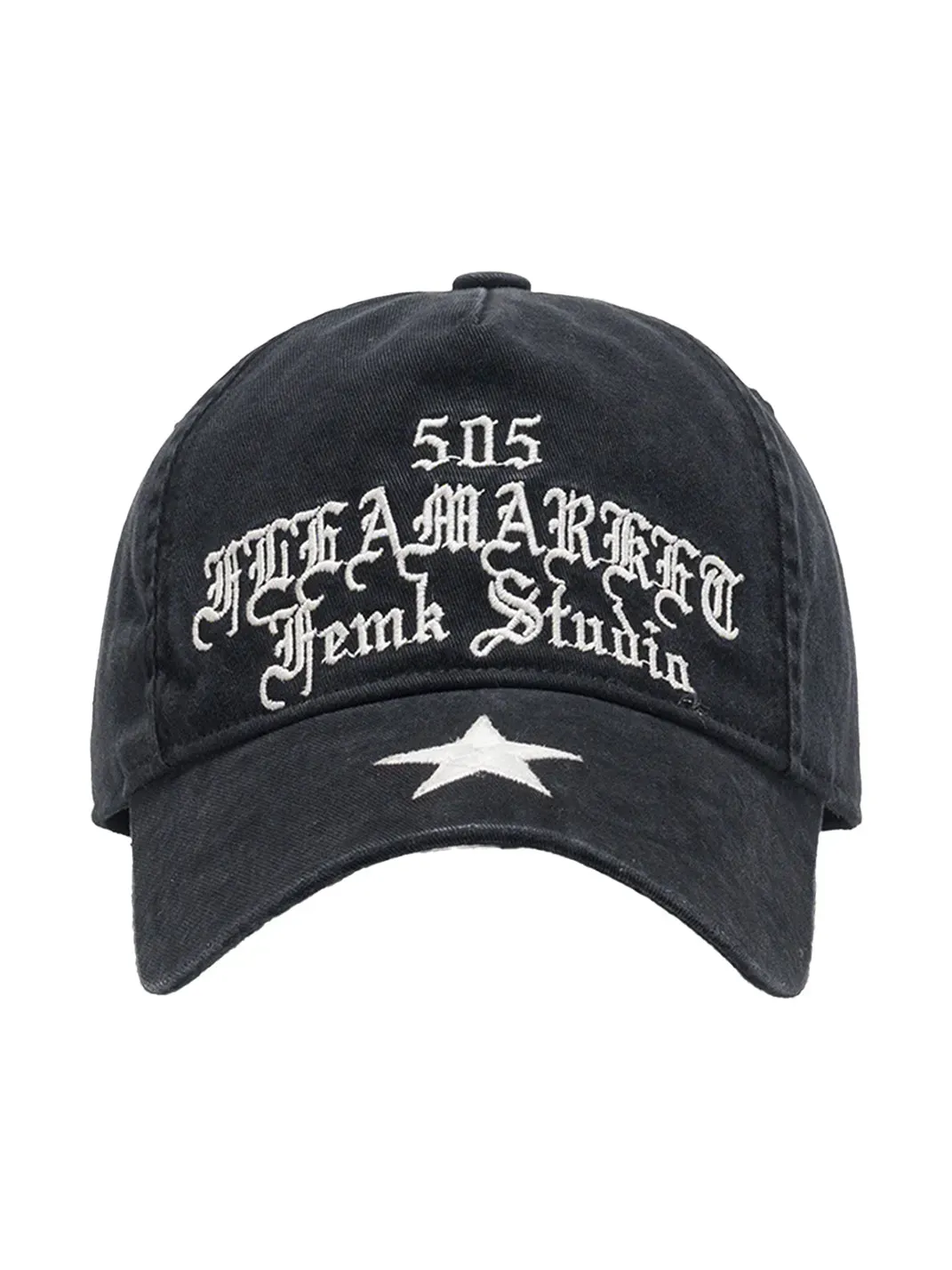 FLEAMARKET | 506 Gothic Curve Brim Cap-Black