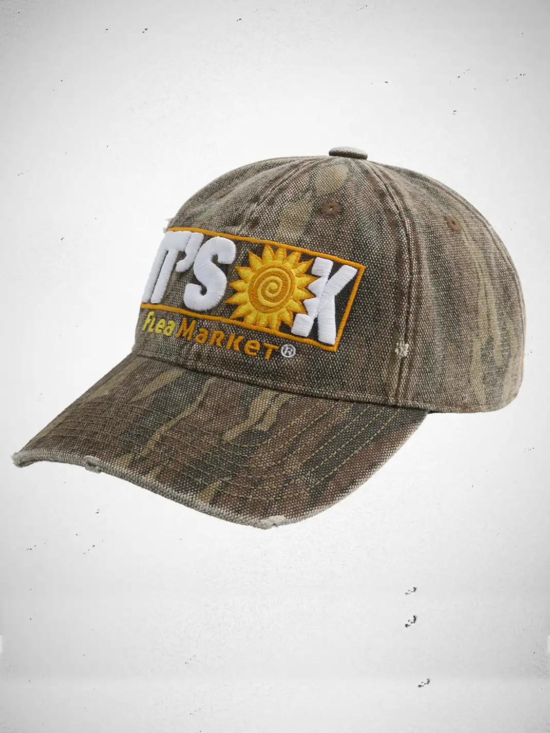 FLEAMARKET | "IT'S OK" Wood Grain Curve Brim Cap